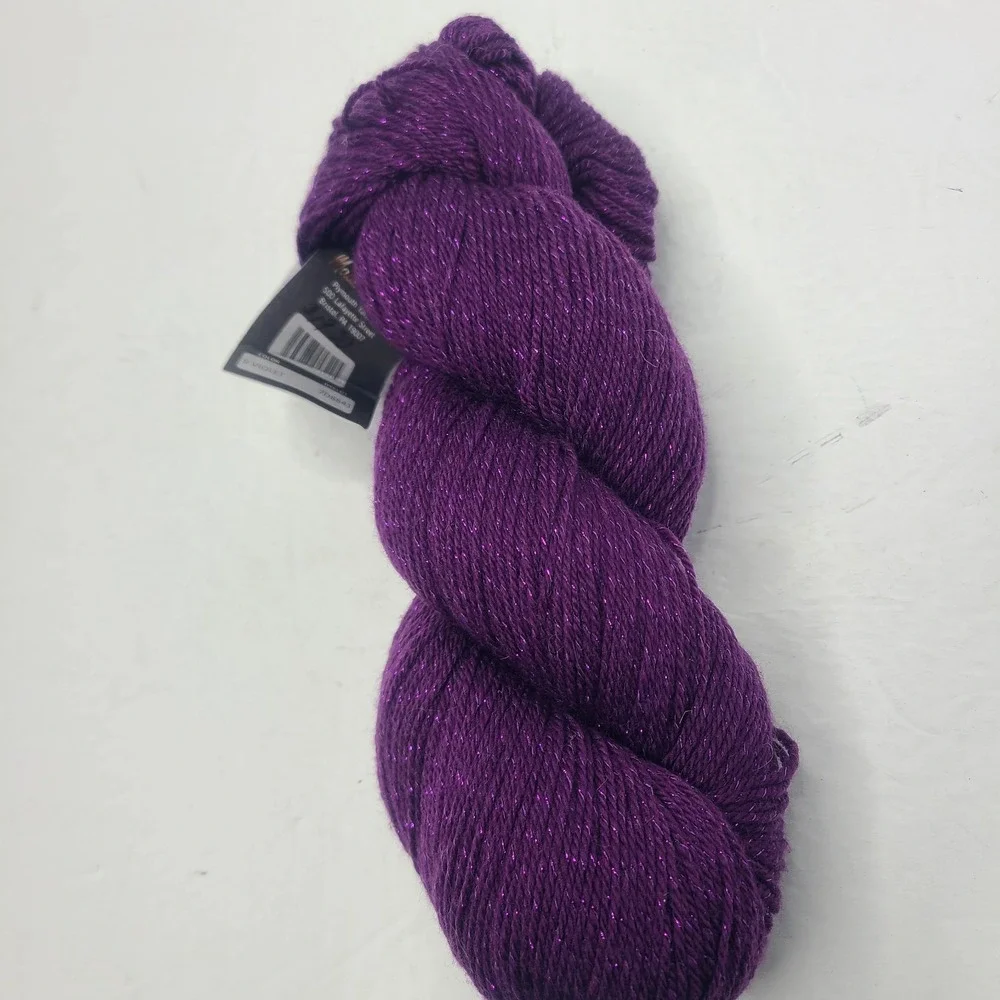 Plymouth Yarn Violet Color Merino Wool‎ Nylon Lurex 100g 425yds